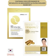 Dermal 3 Katmanlı Gold Göz Maskesi + Kolajen Altın Maskesi 23 G
