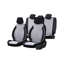 Toyota Uyumlu Rav4 Serisi Oto Koltuk Kilifi Siyah-Beyaz