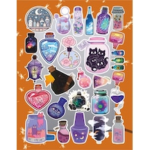 Aesthetic Bottle Sticker Seti Laptop Ajanda Notebook Tablet Telefon Defter Etiket Bullet Journal Diğer