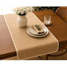 Doğal Şıklık Bej Biyeli Lamineli Jüt Runner 45x130 Cm Belirtilmemiş