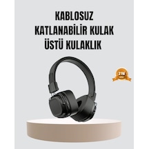 Ceylan Adam Bluetooth Kablosuz Kulak Üstü Kulaklık Katlanabilir Konforlu Ve Şık Tasarımlı
