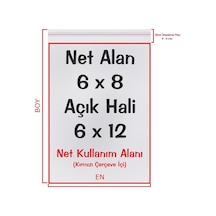 Şeffaf Bantlı Yapışkanlı Opp Jelatin Poşet 250 Adet 6 x 8 + 4 CM