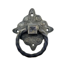 Antika Tarz Dekoratif Pirinç Mobilya Kulbu, Kapı Kilit Hsı - 94x97 Mm, Büyük, Oksit Diğer
