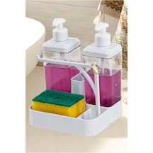 Awion As 118 Yüzük Bez Askılı Sünger Hazneli 2x350 Ml 2li Sıvı Sabunluk