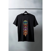Freedom Storee Unisex Oversize 24/1 Penye Dtf Baskılı Tişört - Dtf151 Çok Renkli