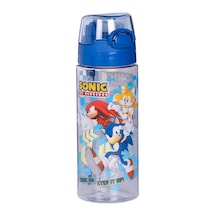 Wiggle 500ml Sonic The Hedgehog Pipetli Askılı Kilitlenebilir Su Matarası Mavi