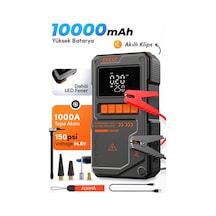 Auhma A8822 4-in-1 Akıllı Akü Takviye Cihazı Ve Hava Pompası - 10000mah Powerbank & Sos Fener
