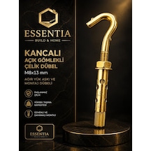 Kancalı Açık Gömlekli Çelik Dübel M8x13 Mm Ağır Yük Askı Ve Montaj Dübeli Çoklu Renk