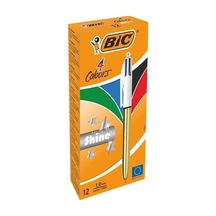 Bic Tükenmez Kalem Shıne 4 Colours Altın Gövde 12 Li 964774 Çok Renkli