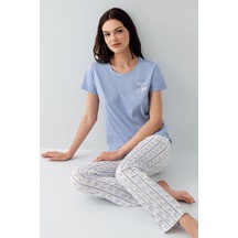 Arnetta Kadın Mavi Pijama Takım Mavi Arnetta Kadın Mavi Pijama Takım Mavi