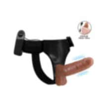 Hızlı Express Belden Bağlamalı Titreşimli 16 CM Realistik Strapon Vibratör Penis