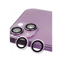 Newface Apple İphone 14 Raze Metal Kamera Lens - Mor