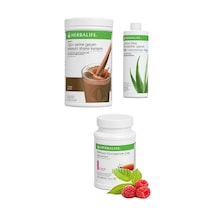 Herbalife Set Çikolata Shake Aloe Suyu 50 Gr Ahududu Aromalı Çay Ve Shaker