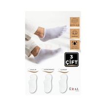 Kral Socks Unisex Düz Desen 3 Çift Pamuklu Terletmez Çorap Asorti