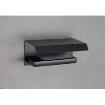 Flat Kapaklı Tuvalet Kağıtlığı Siyah Renk 118x85x170 Mm Acı Kahve