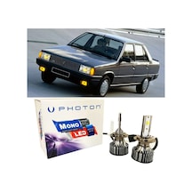 Renault 9 Led Xenon Uzun + Kısa Far Ampulü H4 Mono Yeni Seri Beyaz