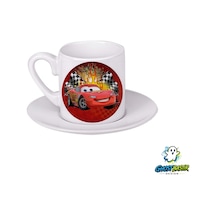 Cars Mcqueen Türk Kahvesi Fincanı 0113 Beyaz