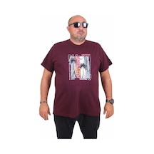 Moc Grande Mocgrande Erkek Büyük Beden Sıfır Yaka Tişört Beach Party 25191 Murdum Murdum