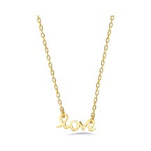 Kuyumcudukkani Zincirli"love"figürlü Kolye-37107-g Gold