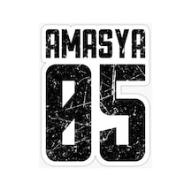 05 AMASYA Sticker Yapıştırma Oto Etiket 17cm