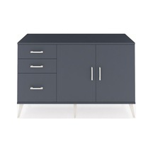 Kronos Konsol 2 Raflı 3 Çekmeceli 2 Kapaklı 132x59x83 Antrasit-antrasit/antrasit Antrasit/antrasit
