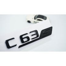 C 63s Bagaj Gri Siyah Abs Yazı Logo Benz İle Uyumlu