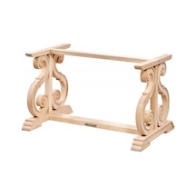 Masifart Centia Çiftli Nota Ayak Cilasız Ham Ahşap