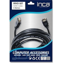 Inca Imhd-50t 5mt 1.4v 3d Altın Uçlu Hdmı Kablo