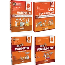 Gizli 2025 8. Sınıf Lgs Matematik + Fen Alıştırmalı + Usta İşi Soru Bankası Seti 4 Kitap Güncel Müfredat