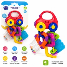 Brum Brum S Car Keys Işıklı Sesli Bebek Anahtarı Oyuncağı 3in1 Çok Renkli