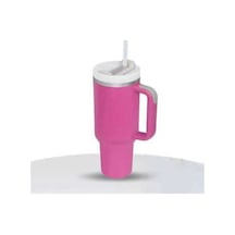 Pazly 40oz Paslanmaz Çelik Soğuk Saklama Bardağı, Sürgülü Kapağı Ve Çubuğu, Araçta Eldivenli Kullanım, Barbie Kırmızı