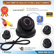 Mikrofonlu Ahd 1080p Ve Analog Pal Çevrilebilir Plastik Mini Dome Araç Kamerası