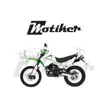 Mondial 2016-2022 Model X-treme Max 200i Beyaz Zemin Üstüne Yeşil Şimşek Tasarımı Sticker Etiket Modeli
