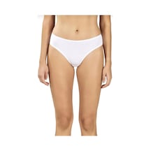 Jiber 655 Kadın Likralı Pamuklu Bikini Külot 12 Adet Beyaz