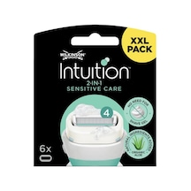 Wilkinson Sword Intuition Sensitive Care Kendinden Sabunlu Kadın Tıraş Bıçağı Kartuşu 4 Bıçaklı 6 Yedek Kartuş