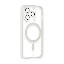 Apple iPhone Uyumlu - 14 Pro Kılıf Grand Magneticsafe Kapak - Beyaz