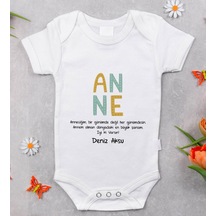 Bitmeyenkartus Bk Kids Isimli Anne Tasarımlı Bebek Body Zıbın - Model 2 Çok Renkli