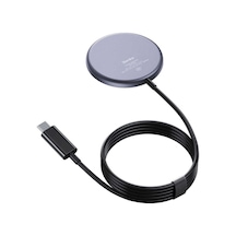 Benks W06 MagSafe Wireless Şarj Aygıtı 15W Kablosuz Şarj Aleti Mıknatıslı Şarj Cihazı ZORE-220010 Siyah