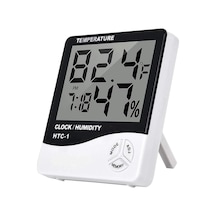 Htc-1 Dijital Termometre Higrometre Saat Alarm/alarm Takvimi 5 Fonksiyonlu Htc-1 White