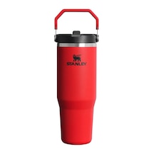 Stanley The Iceflow Flip Straw Pipetli Termos Bardak 0,89 Lt 30 Oz - Chili Black Kırmızı