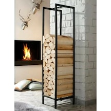 Odunluk Şömine Yanı Dekoratif Metal Odunluk N11.2169