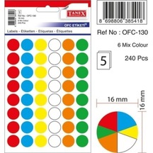 Ofc-130 Termal Etiket Karışık Renk 16 Mm Diğer