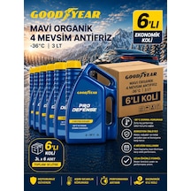 Goodyear Goodyear 6'lı Mavi Organik 4 Mevsim Antifriz -36 C 3 Lt 6 X 3 Litre