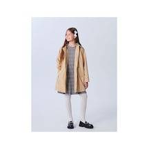 LC Waikiki Alıta Cıty Farkıyla Lcw Kids Gri Oval Yaka Ekose Kız Çocuk Elbise Gri - 928242541 Gri