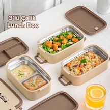 Porsima 1612 3 Katlı 4 Bölmeli Yemek Termosu Luncbox Sefer Tası