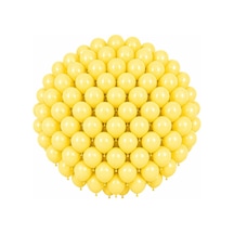 Sarı Renk Lateks Makaron Balon 30 Cm - 100 Adet