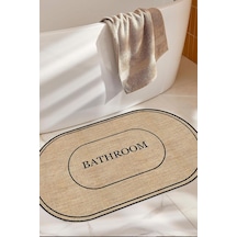 Dijital Kaymaz Yıkanabilir Jüt Görünümlü Bath Modern Banyo Paspası Banyo Halısı Klozet Takımı Çok Renkli