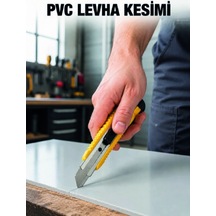 5 Li Profesyonel Metal Falçata Seti Ergonomik Saplı Çok Amaçlı Kesici Maket Bıçağı -