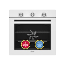 Simfer 8268 0+8 Fonksiyon 73 L Mekanik Beyaz Turbo Özellikli 3 Camlı Ankastre Fırın