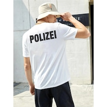 Startmore Erkek Beyaz Polizei Tshirt Beyaz